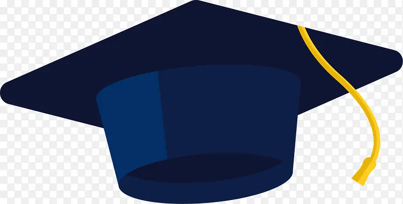 毕业季蓝色博士帽