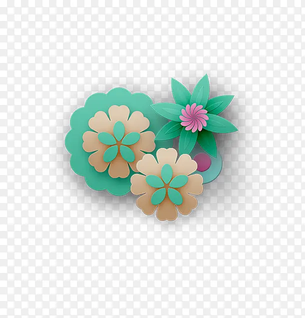 3d立体纸雕装饰花朵
