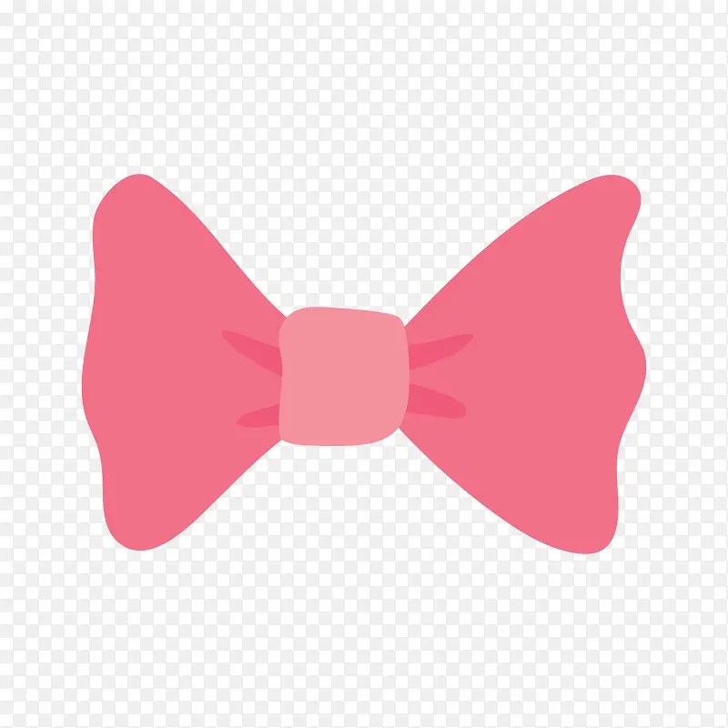 粉色圆角领结元素