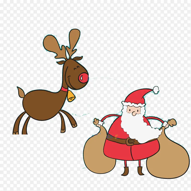 圣诞老人和她的鹿