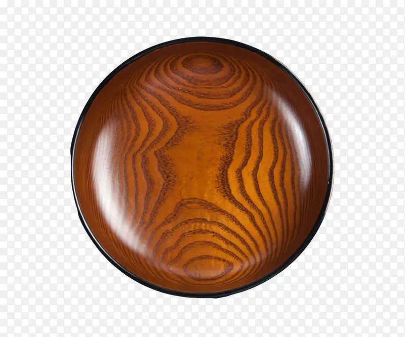 深棕色容器木质纹理翻转的木制碗