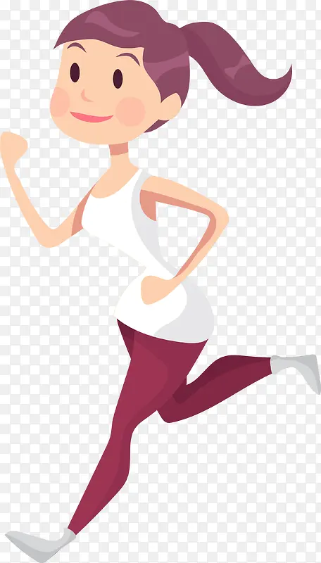 马拉松慢跑的女孩
