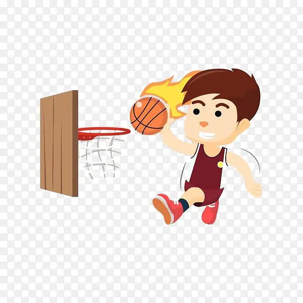 一个在打篮球的小男孩