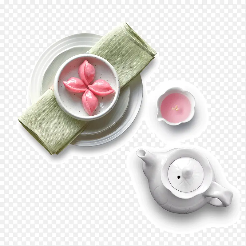 韩式茶点摆拍设计