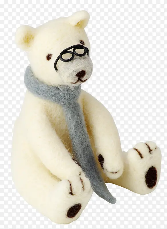 可爱眼镜熊装饰元素