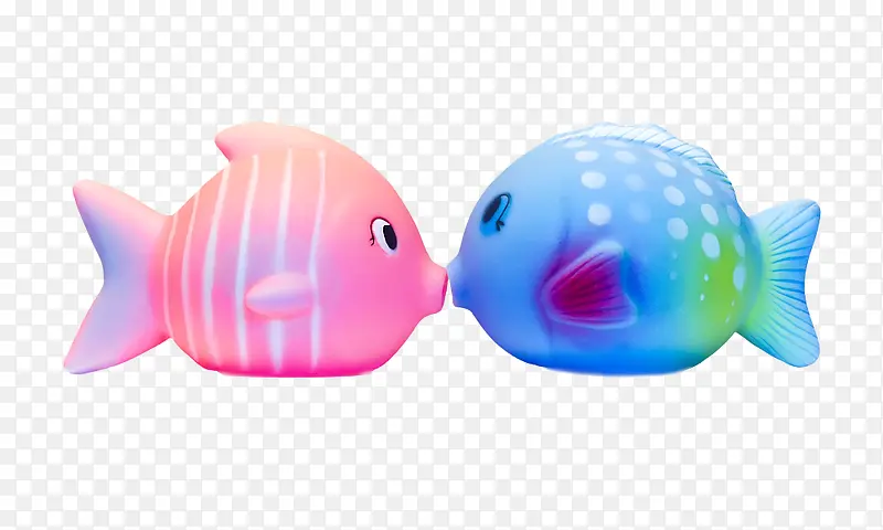 可爱的彩虹糖色亲嘴鱼