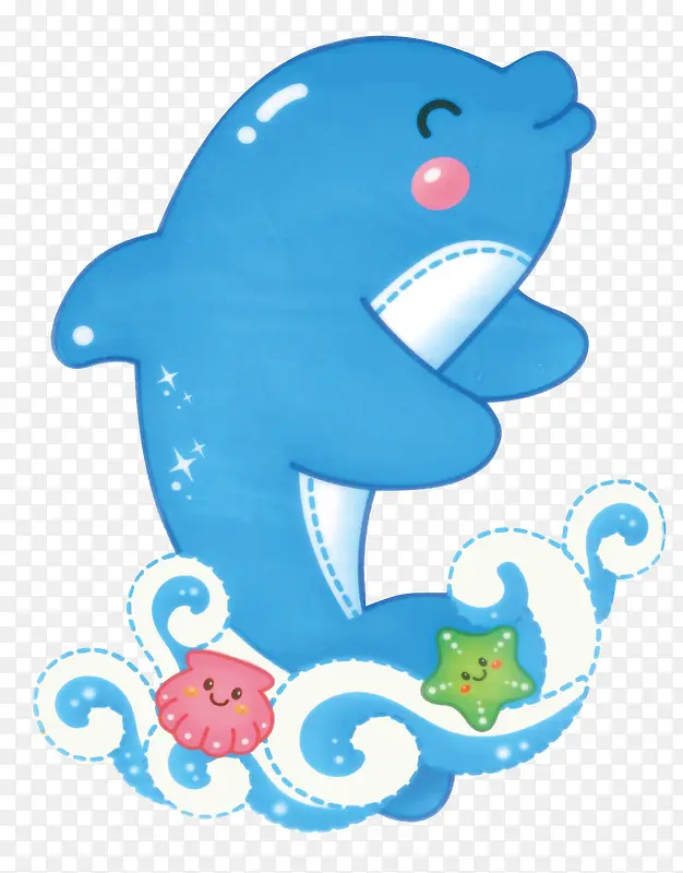 卡通可爱小海豚设计