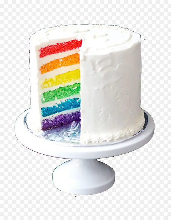 白色彩虹蛋糕