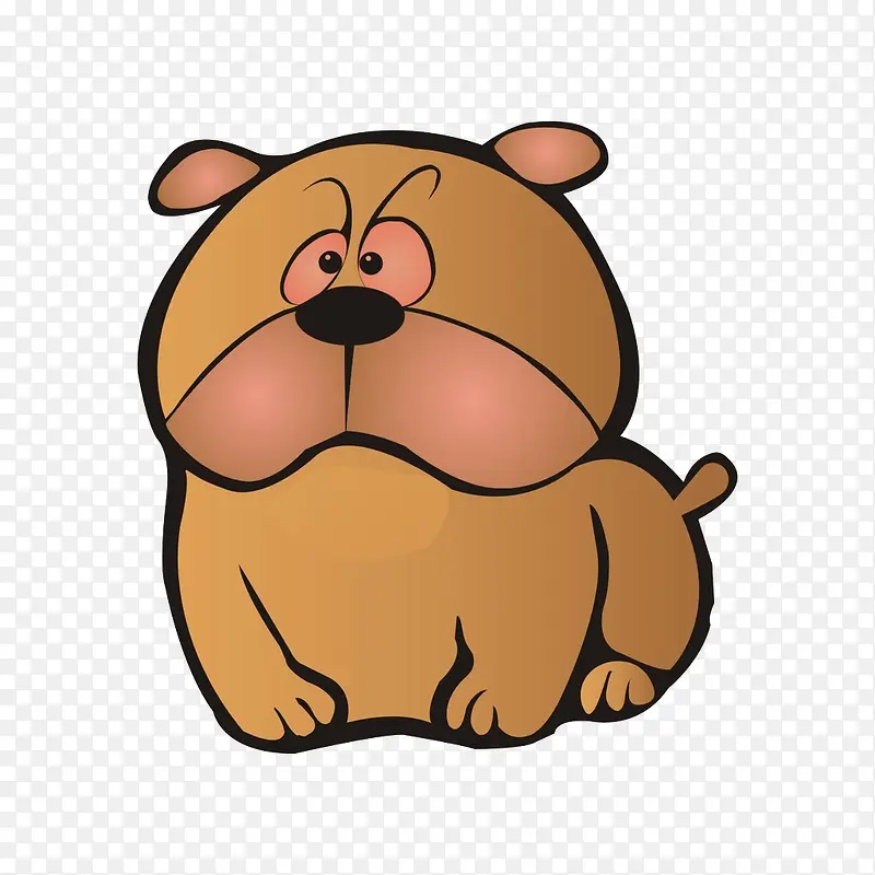 胖胖的小狗卡通图