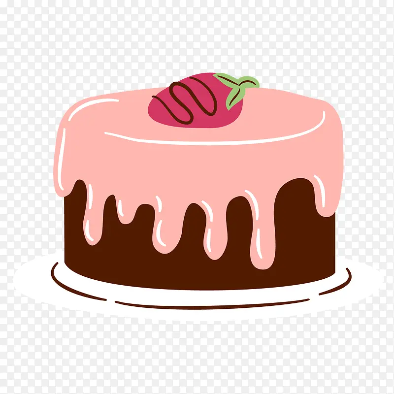 彩色圆弧蛋糕食物元素