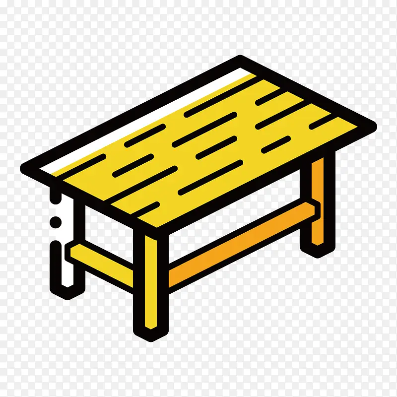 黄色手绘桌面元素