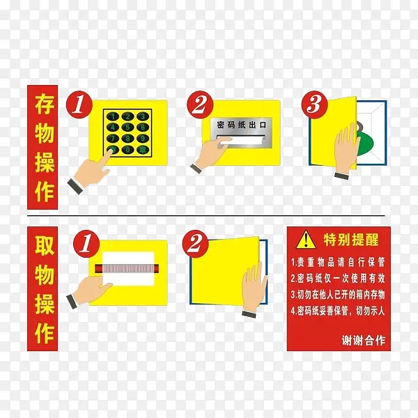 超市存包操作存包须知