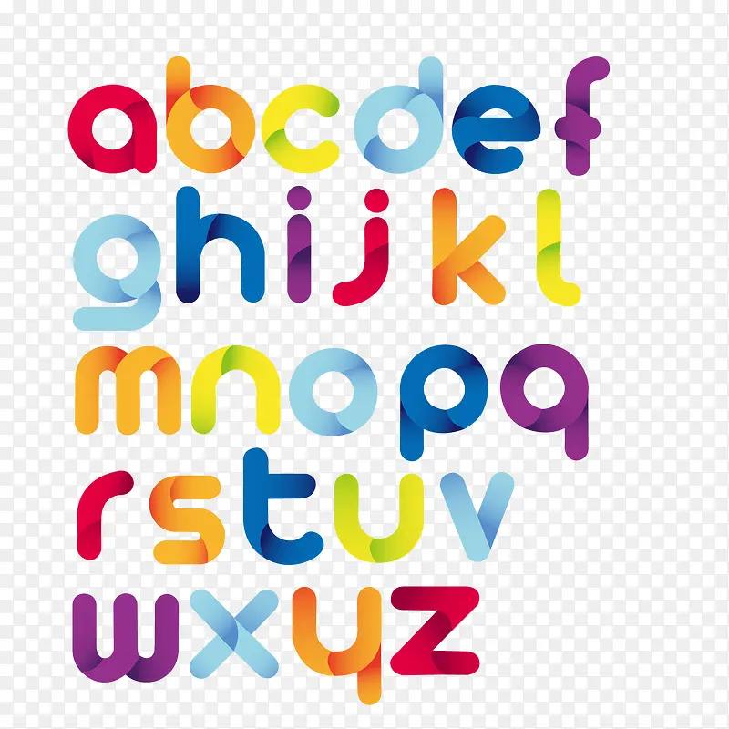 彩色英文字母
