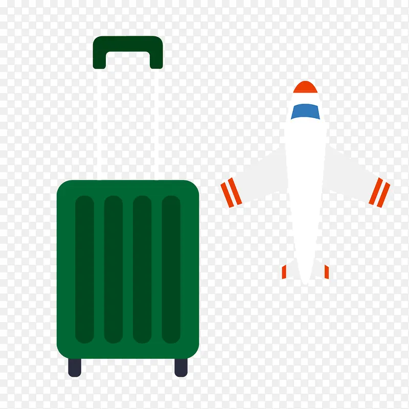 旅行社旅行旅行箱飞机图标设计素