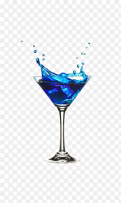 蓝色酒杯饮料素材