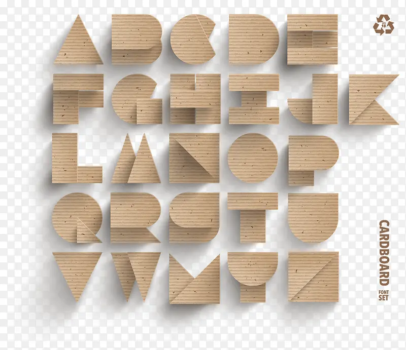 创意硬纸板字母