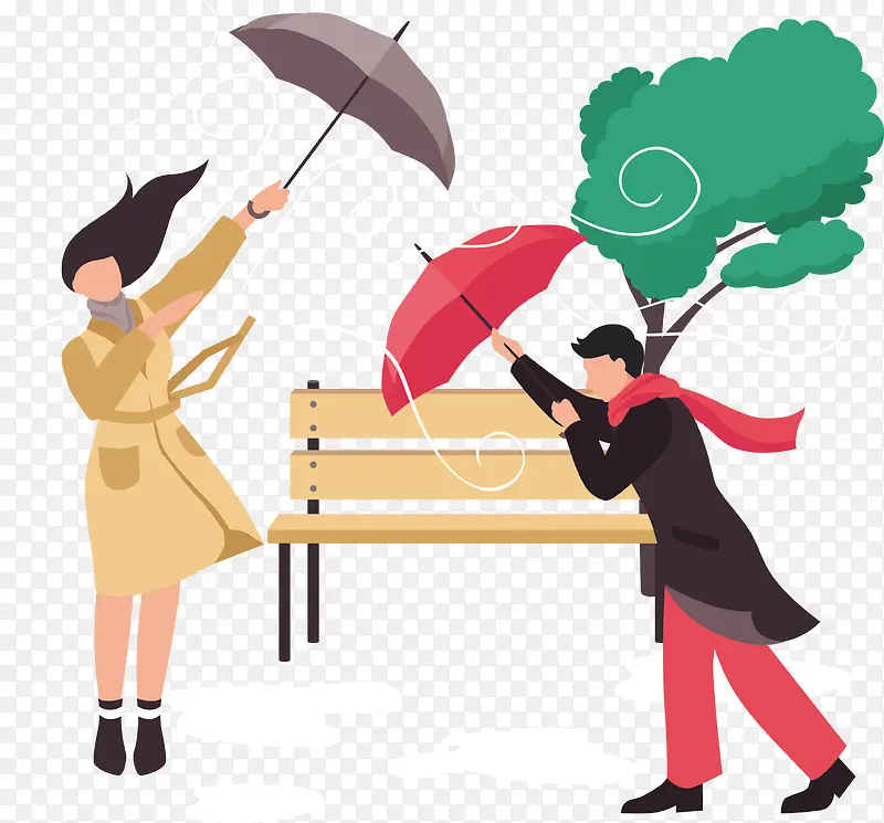 公园突然刮风下雨PNG图片素材下载_图片编号7762540-PNG素材网