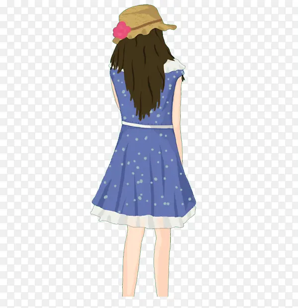 背对着的人卡通女孩PNG图片素材下载_图片编号7762021-PNG素材网