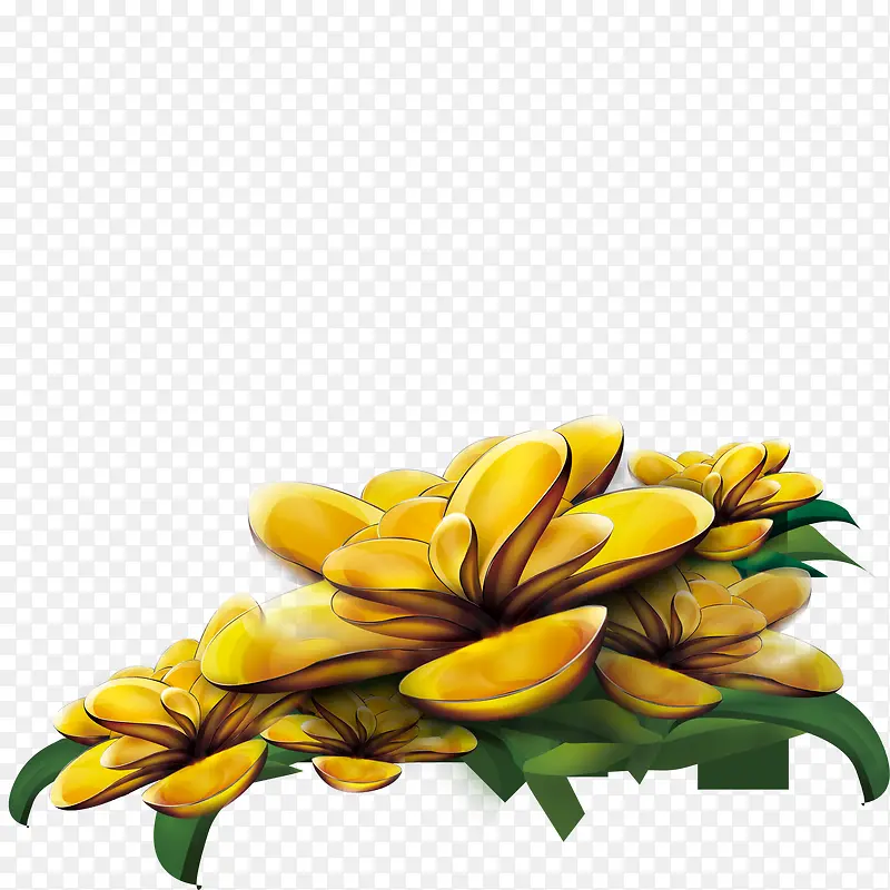 立体黄色花朵