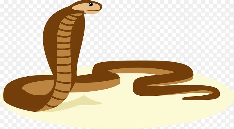 一条褐色卡通的蛇