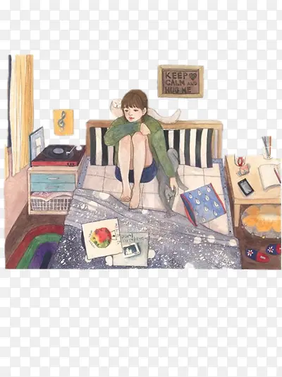 宅在家里的女孩