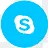 skype集成电路圆社会图标