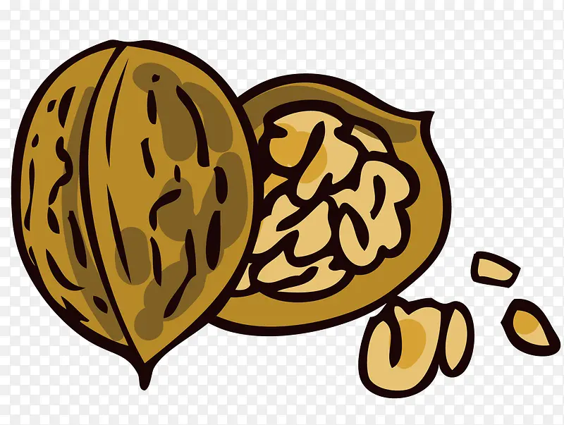 剥开的核桃