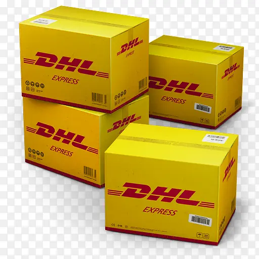 DHL运输盒子图标