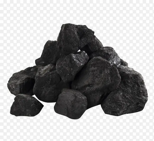 纯黑色木炭素材