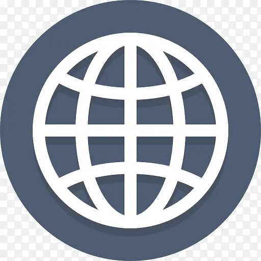 全球全球网络行星圆形图标
