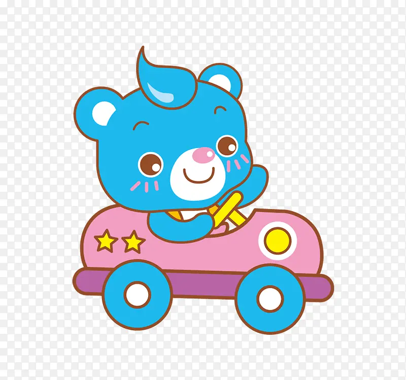 开车的小熊