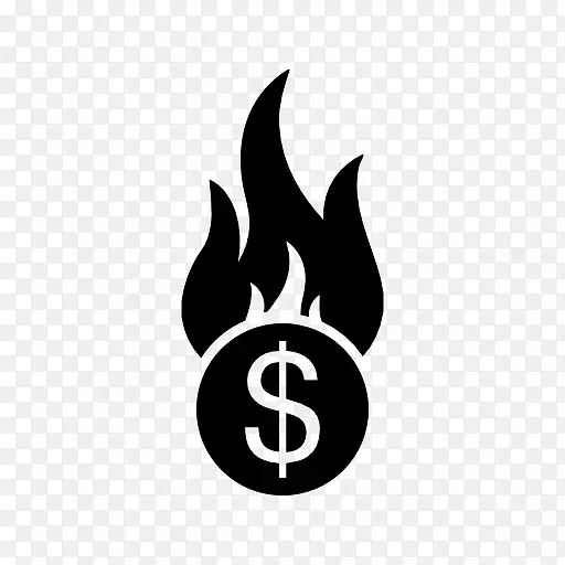 燃烧的美元符号图标