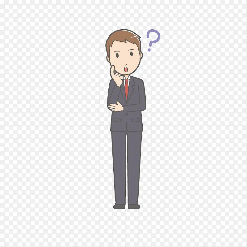 卡通人物男人思考PNG图片素材下载_图片编号7769615-PNG素材网