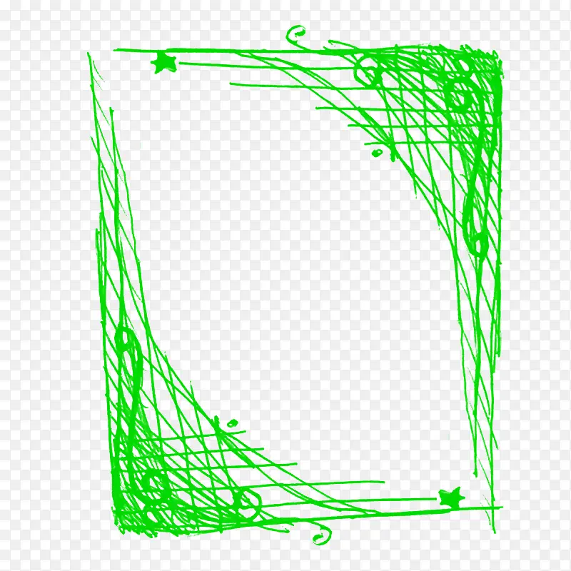 绿色框架粉笔图案