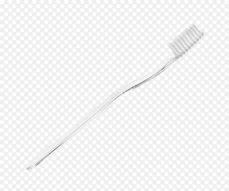 白色平放的牙刷实物