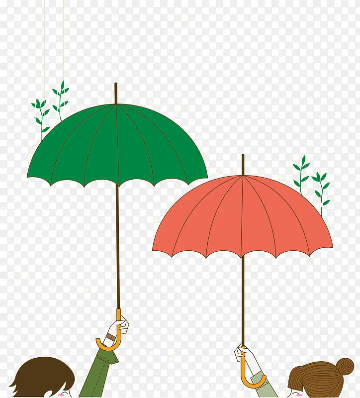手绘装饰插图可爱雨伞