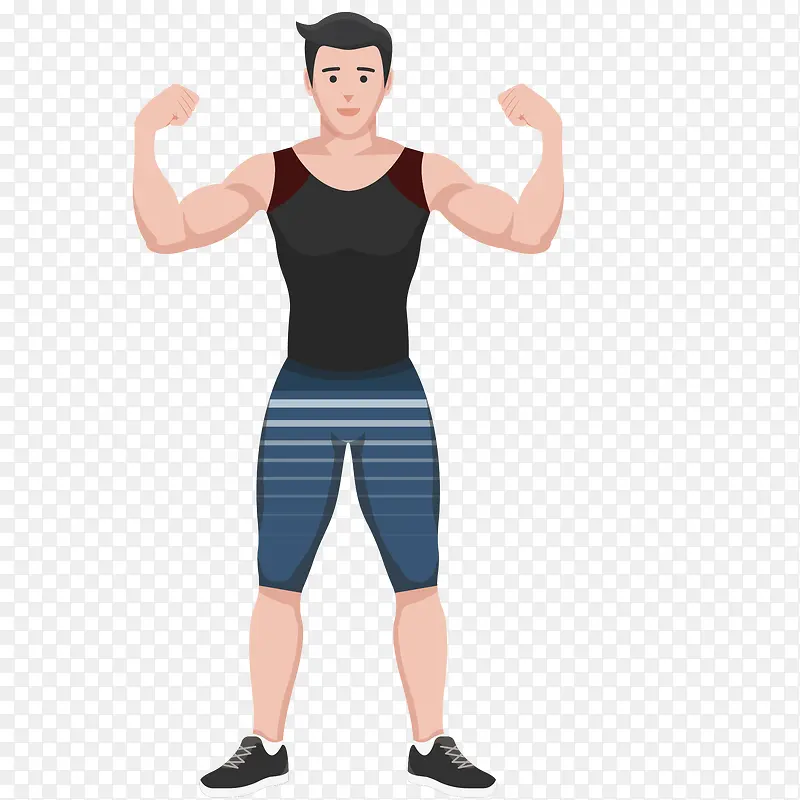 运动健身强壮的男人矢量免抠图PNG图片素材下载_图片编号7771630-PNG素材网