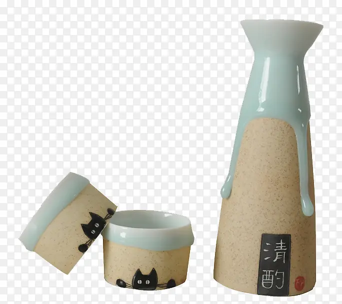一壶两杯景德镇陶瓷日式酒杯