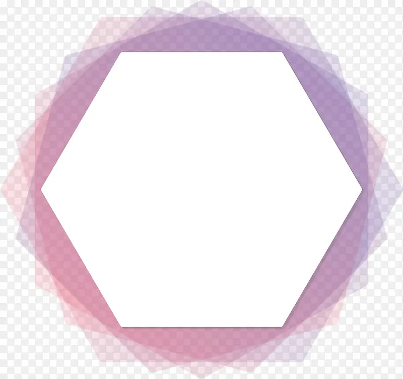 紫色六边形标题框