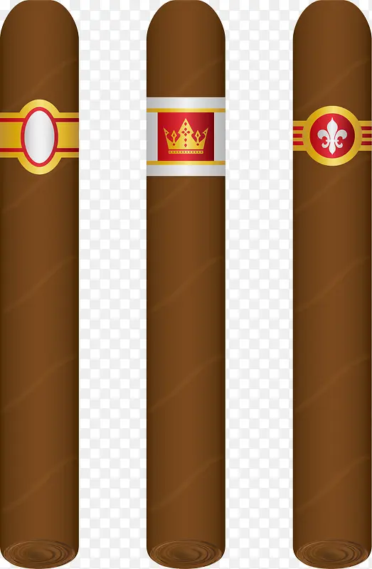 三根不同种类的迷你雪茄
