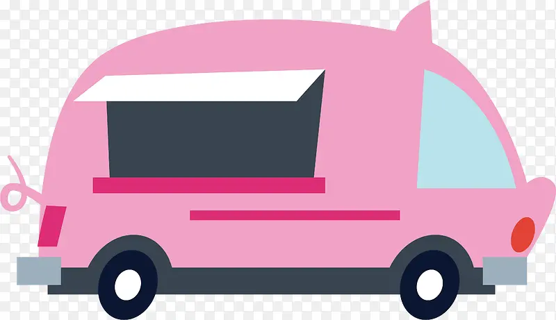 粉红色小猪餐车