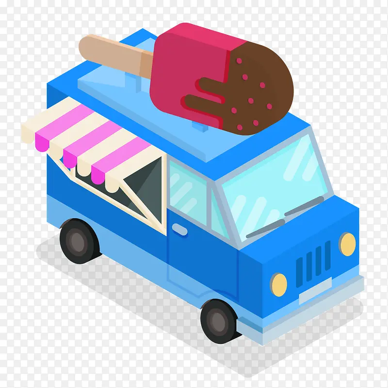 卡通立体的冰淇淋车设计
