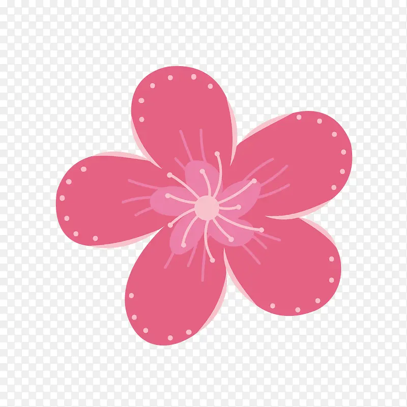 卡通红色桃花矢量图PNG图片素材下载_图片编号7774813-PNG素材网