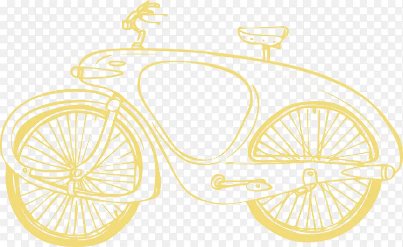 矢量手绘复古护罩蒸汽朋克自行车