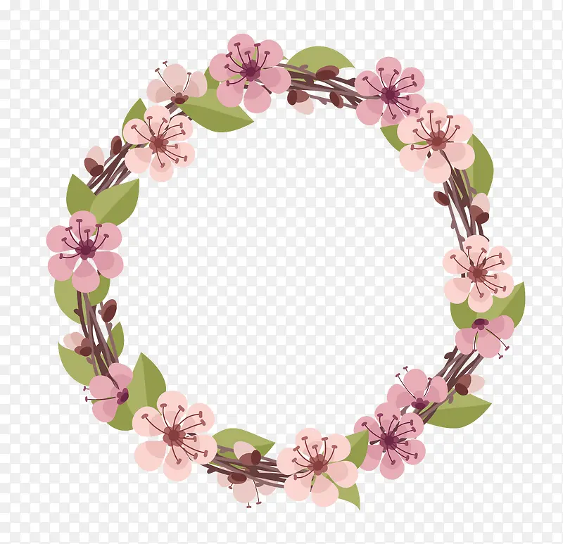 三月赏花节花环装饰