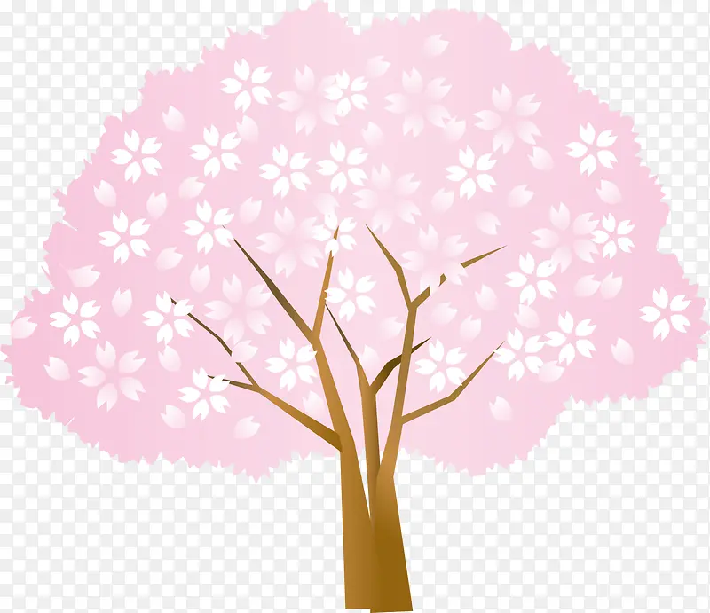 粉色春季美丽花树