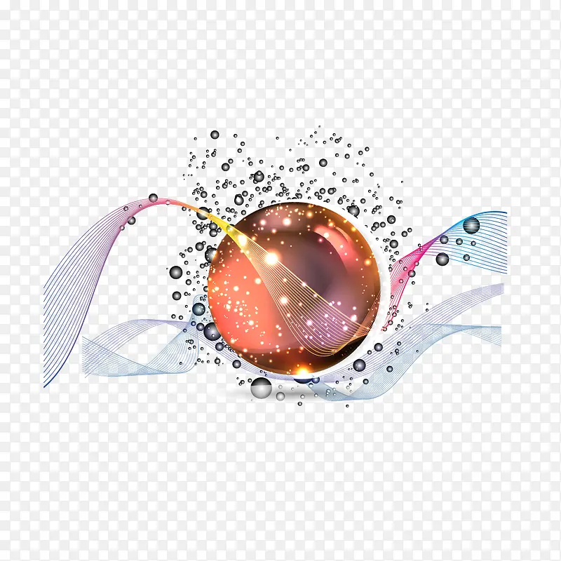 矢量曲线和光球PNG图片素材下载_图片编号7779773-PNG素材网