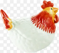 陶瓷白色母鸡