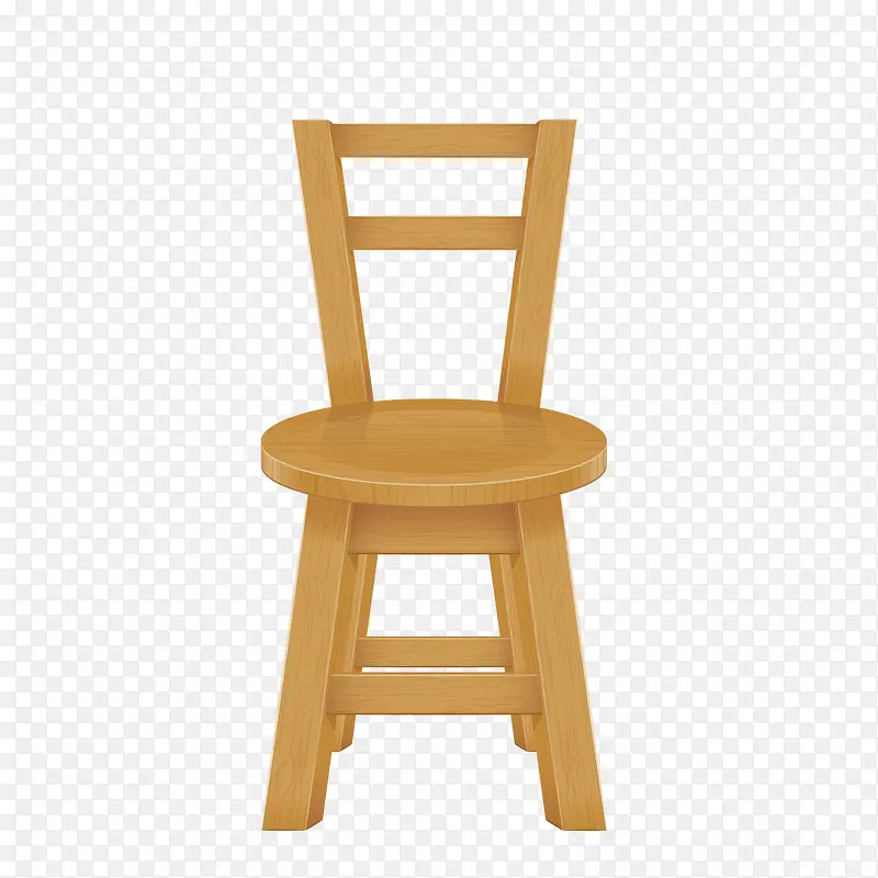 矢量实木木制椅子