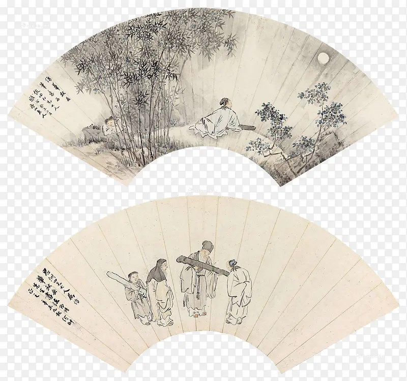 扇子作画PNG图片素材下载_图片编号7783541-PNG素材网